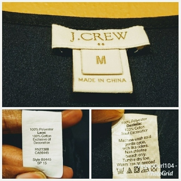 J. Crew Factory | Navy Blouse w/ Cutout Detail (Size Medium) - Picture 2 of 8